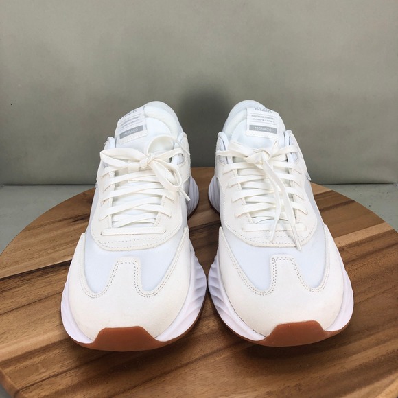 Kizik Monaco Mens Hands Free Slip On Sneakers White Gum MMON2501-1D Size 14